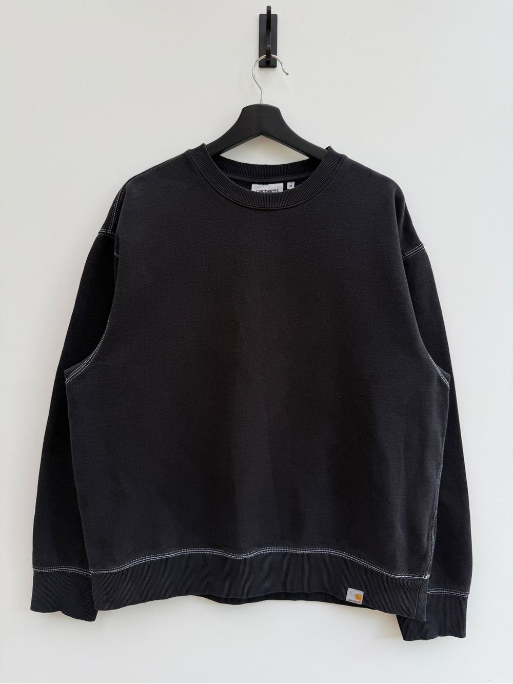 Carhartt WIP Nebraska Long Sleeve Crewneck Sweatshirt Mens Medium Black